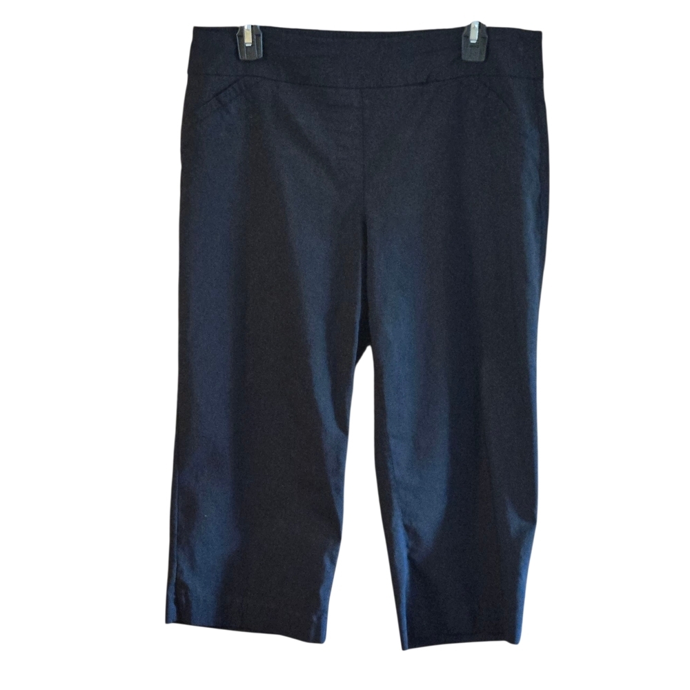 Kim Rogers Classic Black Capri Pants With Tummy Panel Women's 10